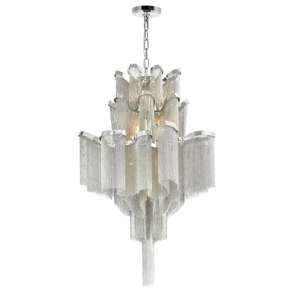 Cwi Lighting Daisy 16 Light Down Chandelier With Chrome Finish 5650P24C-12L - main